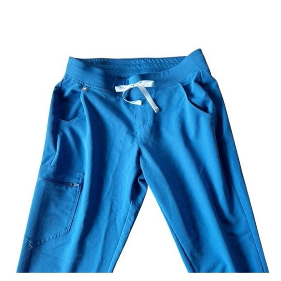 Figs Women's Sz M Zamora Royal Blue Medical Scrub Pants Joggers - Picture 3 of 12